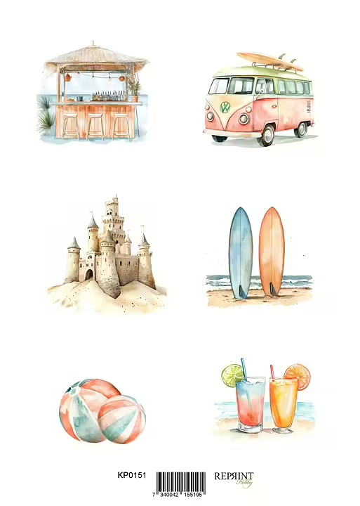 Reprint Motivark A4 The Beach 2