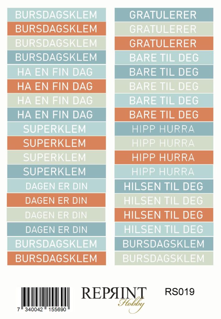 Reprint - The Beach Tekster- Klistremerker