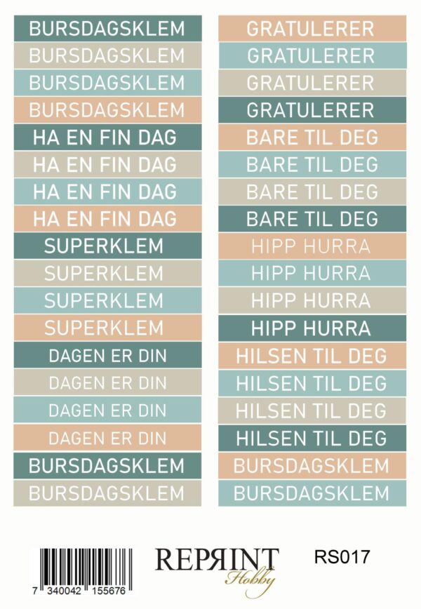 Reprint - The Bookshop Tekster- Klistremerker