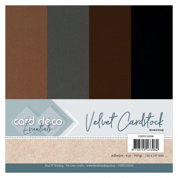 Velvet Cardstock Brown/Grey - Bilde 1