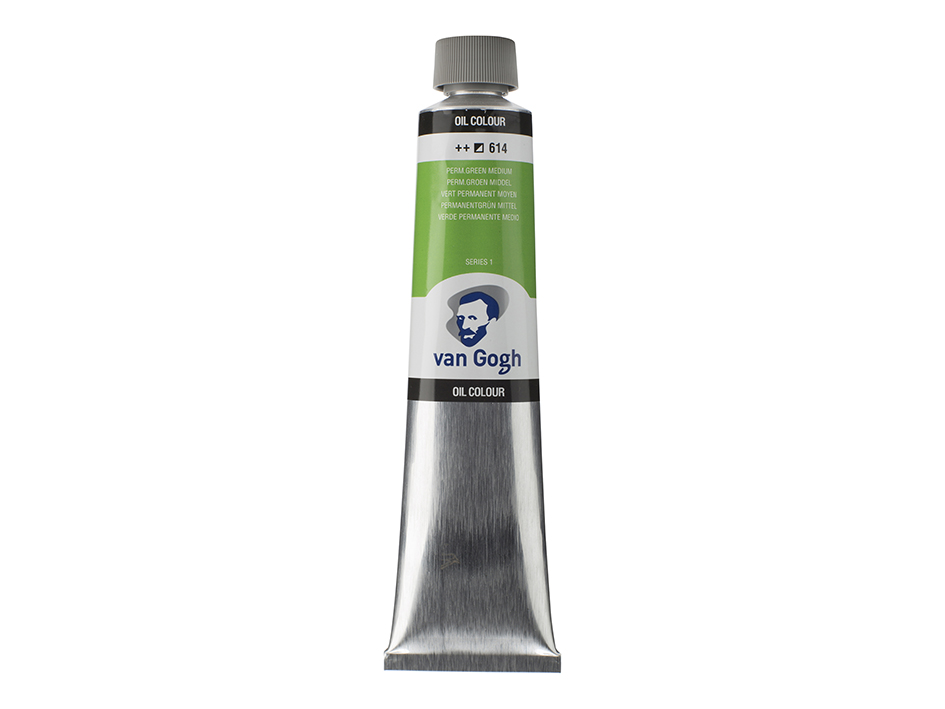 Van Gogh Olje 200ml 614 Permanent Green Medium - Bilde 1