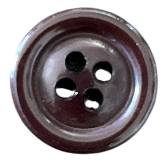 Knapp 4 hulls 20 mm Mørk Brun - Bilde 1
