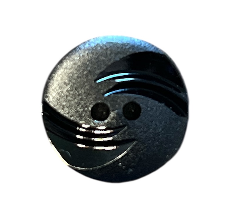 Knapp 2 hulls 15 mm Svart - Bilde 1