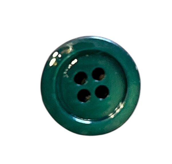 Knapp 4 hulls 15mm Mørk Grønn
