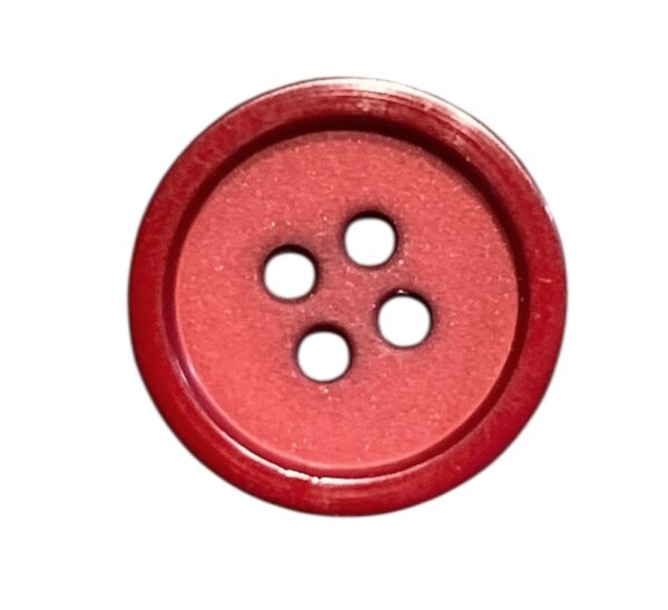 16136.jpg Knapp 4 hulls 18 mm Mørk Rød