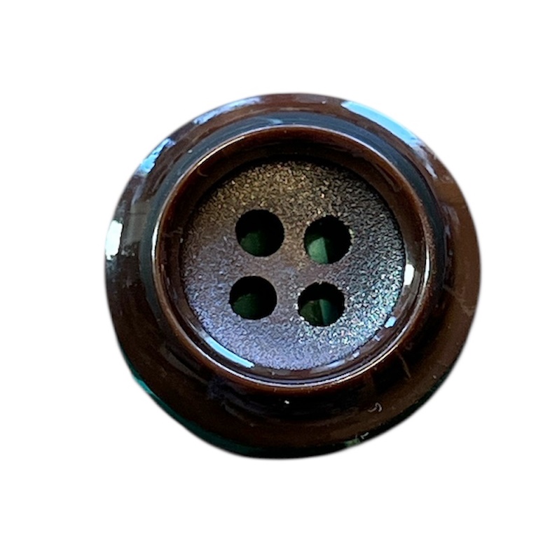 Knapp 4 hulls 17 mm Mørk Brun - Bilde 1