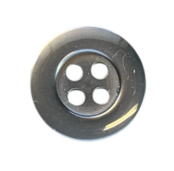Knapp 4 hulls 14 mm Grå