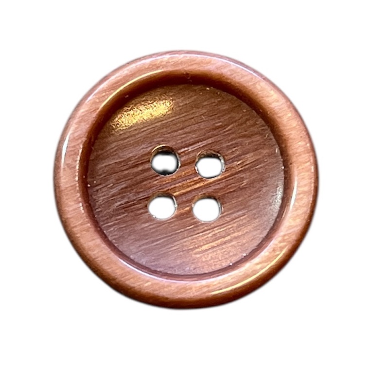 Knapp 4 hulls 20 mm Brun - Bilde 1