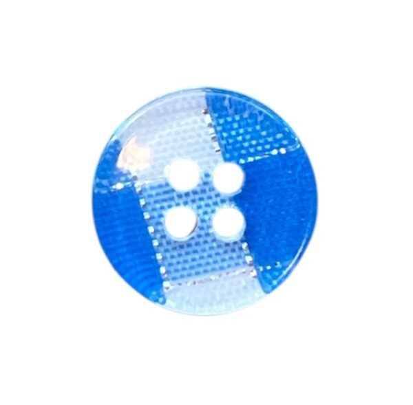 Knapp 4 hulls 13 mm Blå