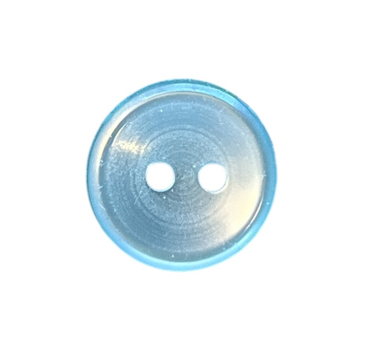 Knapp 2 hulls 12 mm Lys Blå - Bilde 1