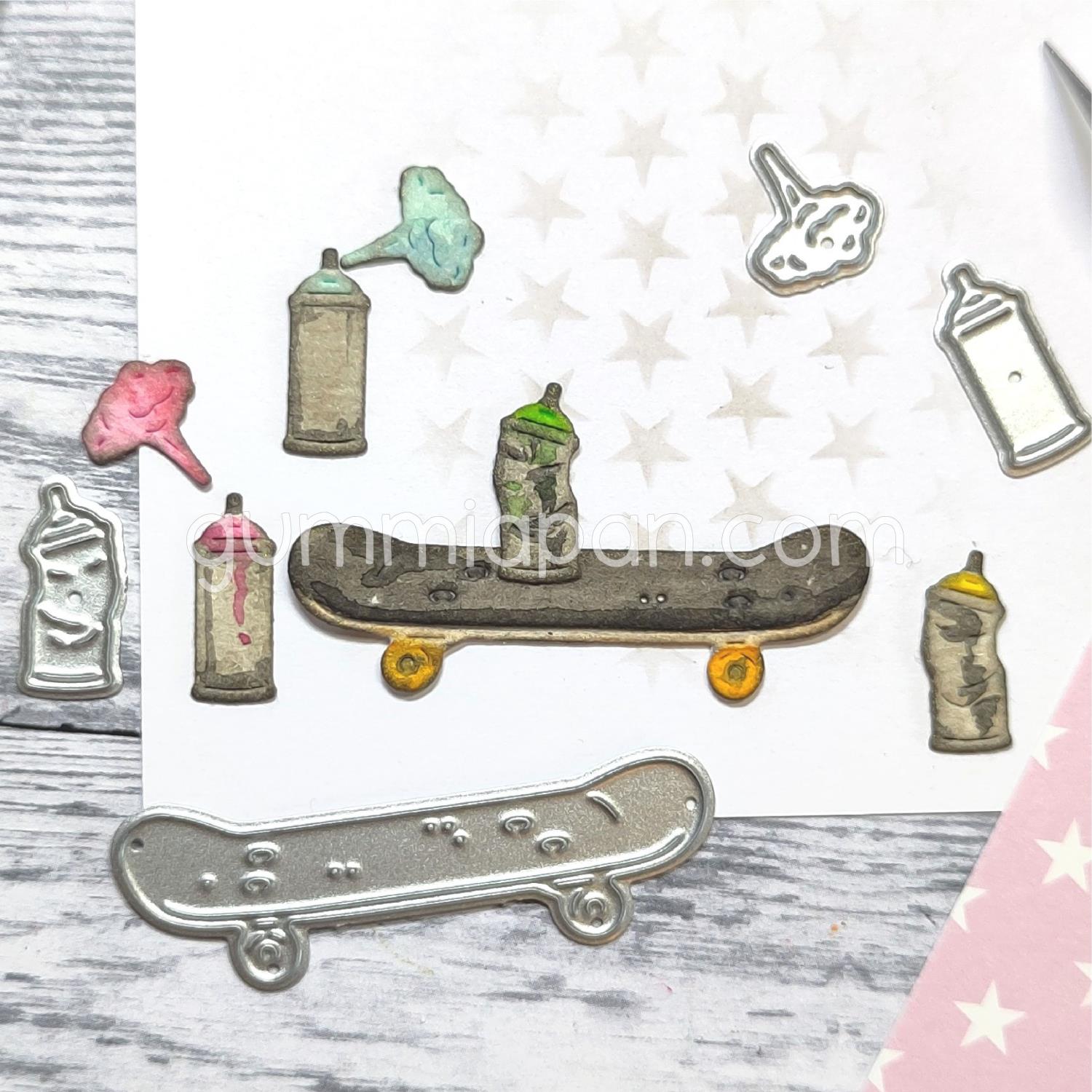 Gummiapan Dies Skateboard Og Spraybokser - Bilde 1