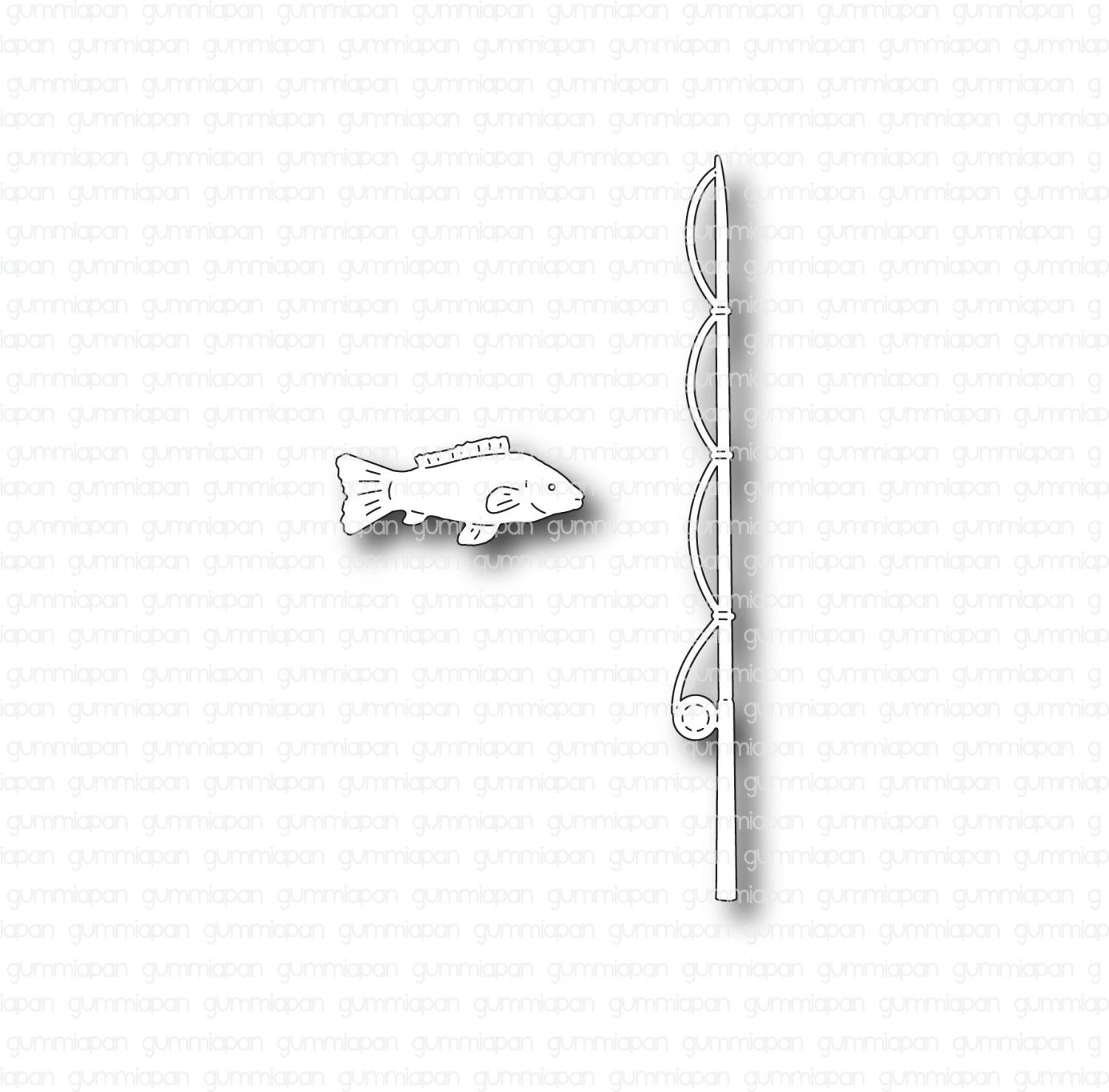 Gummiapan Dies Fisk Og Fiskestang - Bilde 1