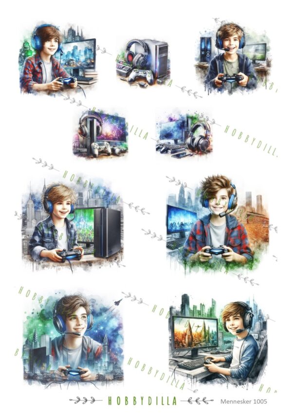 Rispapir A4 Mennesker 1005 Gaming Gutt