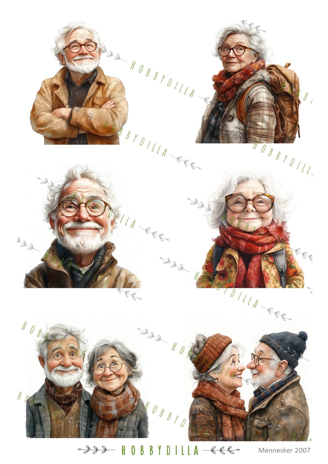 Motivark Mennesker 2007 M Godt voksne 1 - Bilde 1