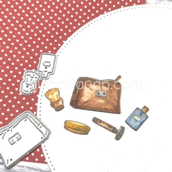 Gummiapan Dies Toalettmappe med Barbersaker