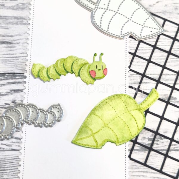 Gummiapan Dies Larve Med Blad