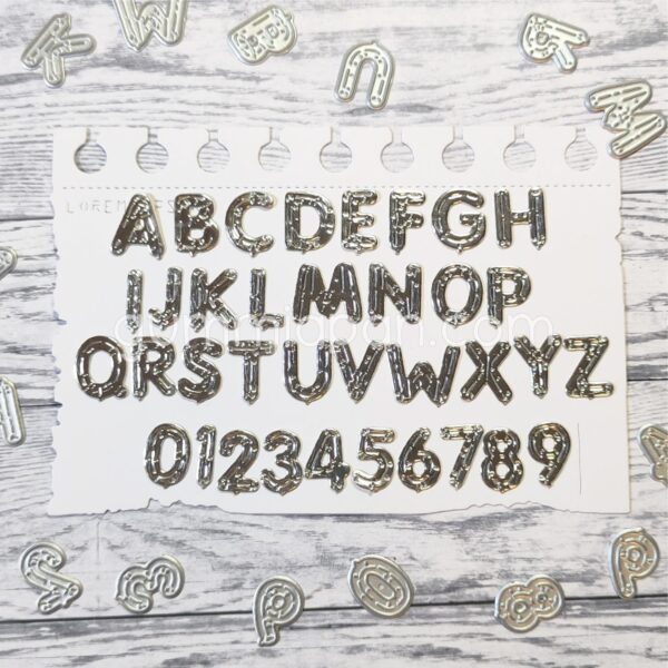 16367.jpg Gummiapan Dies Alfabet Ballongbokstaver