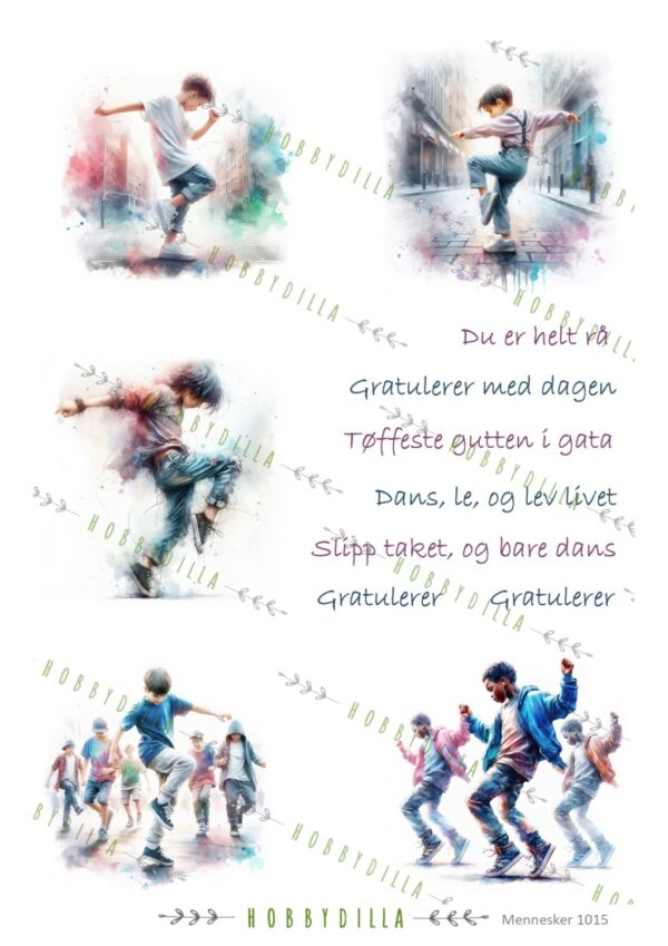 Motivark Mennesker 1015 Gutter Danser 2