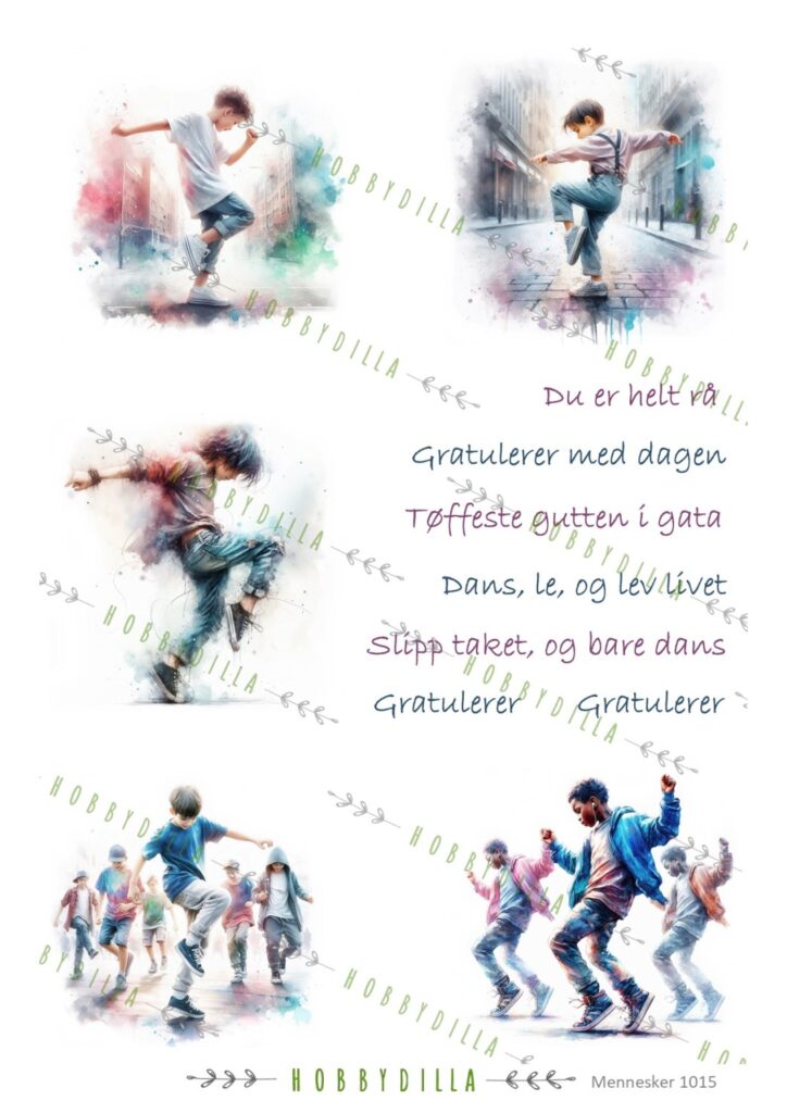 Motivark Mennesker 1015 Gutter Danser 2