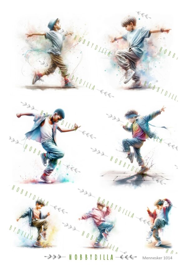 Motivark Mennesker 1014 Gutter Danser 1