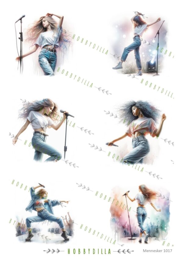 Motivark Mennesker 1017 Jenter Synger