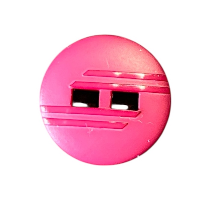 Knapp 2 hulls 13 mm Mørk Rosa - Bilde 1