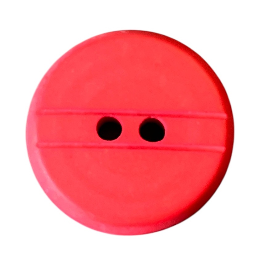 Knapp 2 hulls 25 mm  Rød - Bilde 1