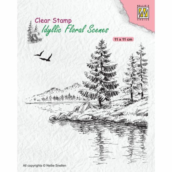 Nellie's Choice Clear Stamps Winter Water's Edge