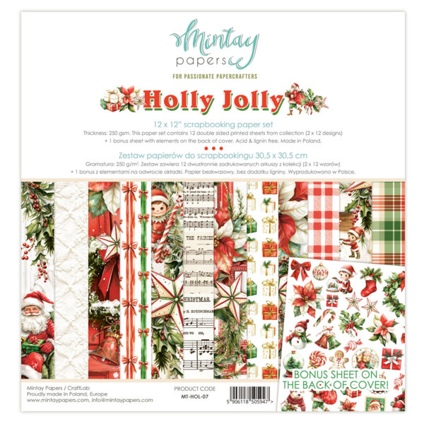 Mintay Holly Jolly 07 12 x 12 Blokk