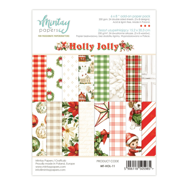16616.jpg Mintay Holly Jolly 11 6x8 Blokk