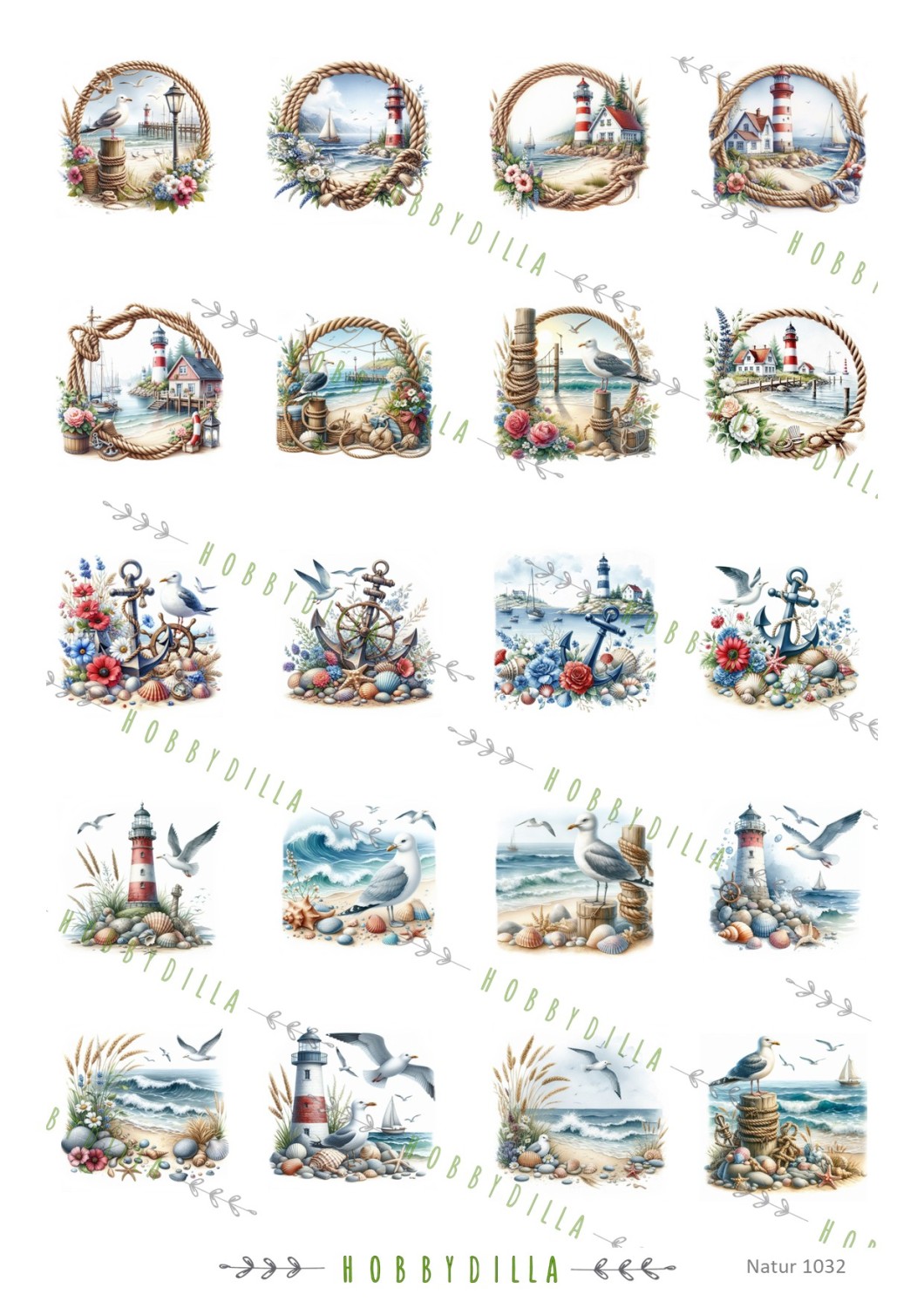 Motivrk Natur 1032 M Mini Maritimt - Bilde 1