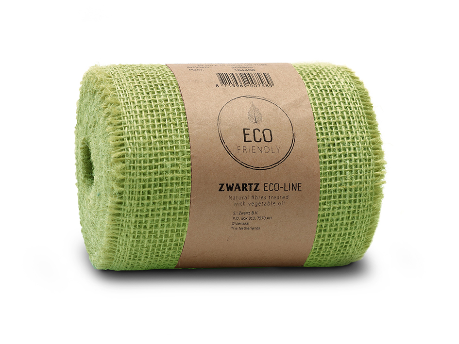 Sizo Jute Sizoband 15cm x 10mm Gulgrønn - Bilde 1