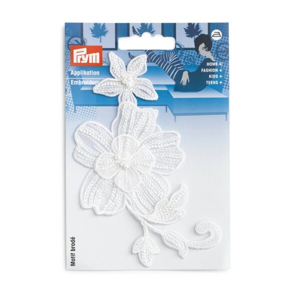 16764.jpg Prym Strykemerke – Blomsterranke – Hvit