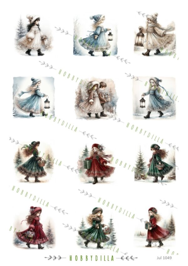 16796.jpg Rispapir Jul 1049 Vintage Jenter Små