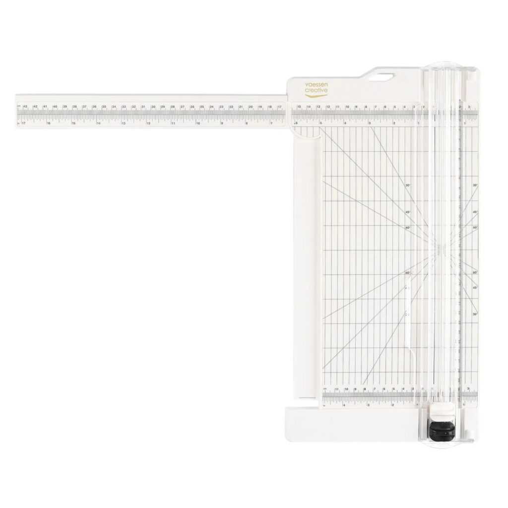 Vaessen Creative Skjærebrett med pregeverktøy 12x6” Offwhite