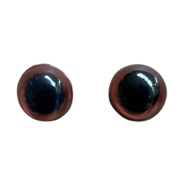 16829.jpg Øye med sikkerhetslås – 10mm Brun/Sort 1par