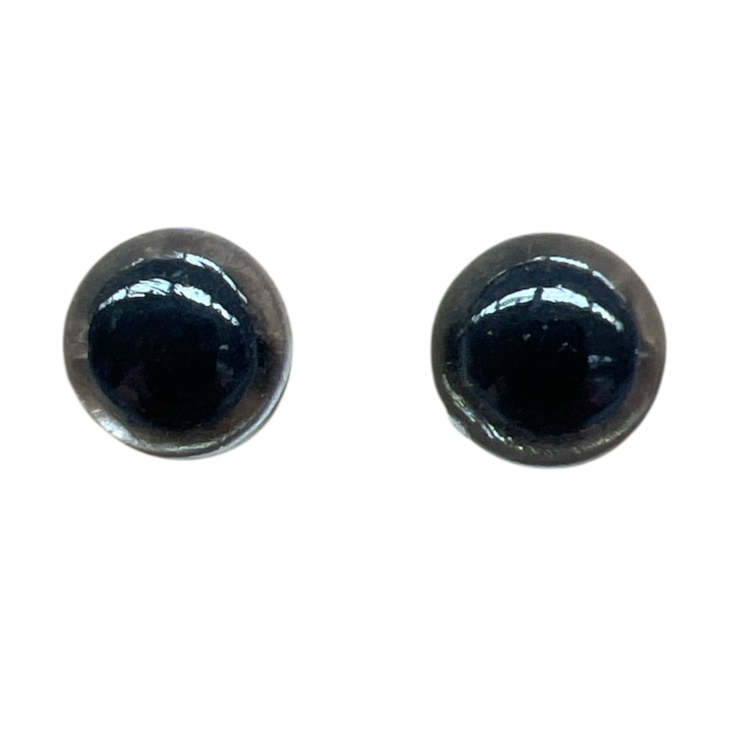 Øye med sikkerhetslås – 10mm Blank/Sort 1par - Bilde 1