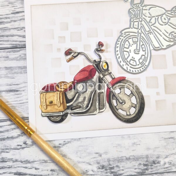 16860.jpg Gummiapan Dies Motorsykkel fra Siden