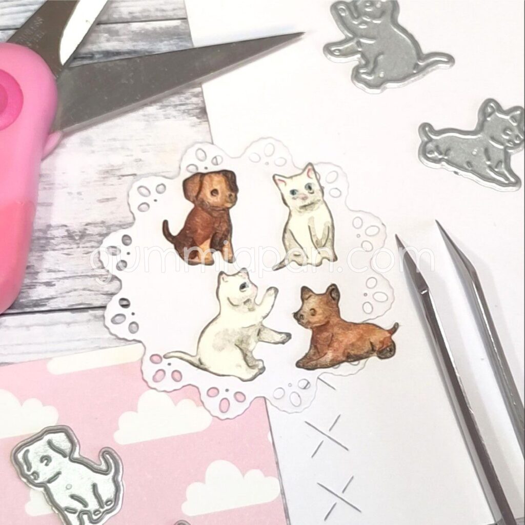 Gummiapan Dies Hundevalper og Kattunger