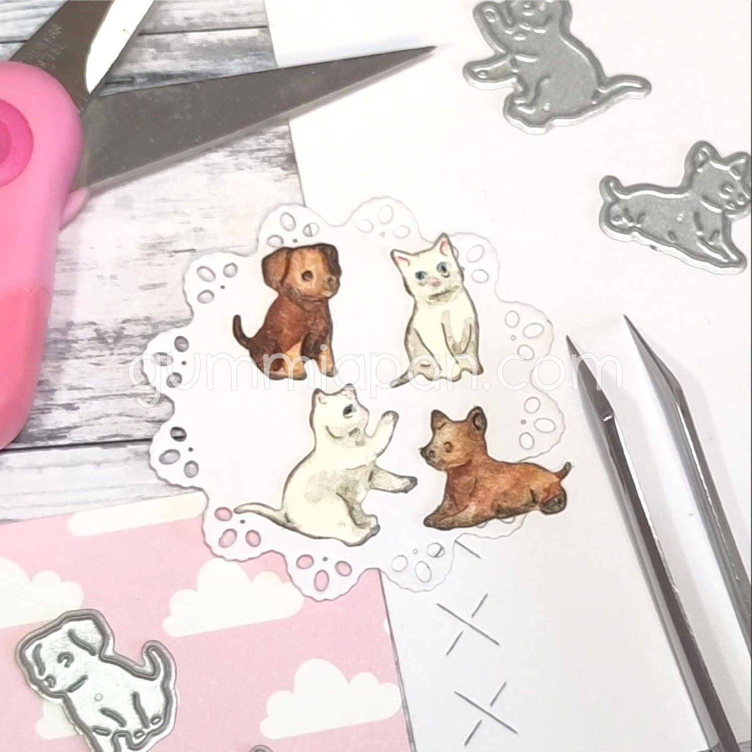 Gummiapan Dies Hundevalper og Kattunger - Bilde 1