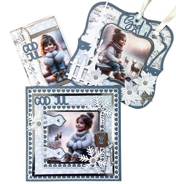 Julekit 1 Jenter i Kald vinter-Blå/Sølv - Bilde 1