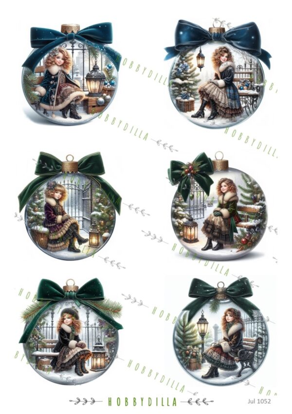 16913.jpg Motivark Jul 1052 M Jenter i Julekule 2