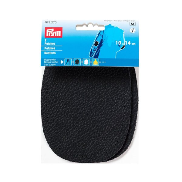 Prym Skinn lapper Sort 10x14cm 2stk