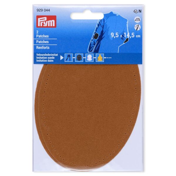 16923.jpg Prym Strykelapp Imitert Semsket Skinn 2stk – Kamel