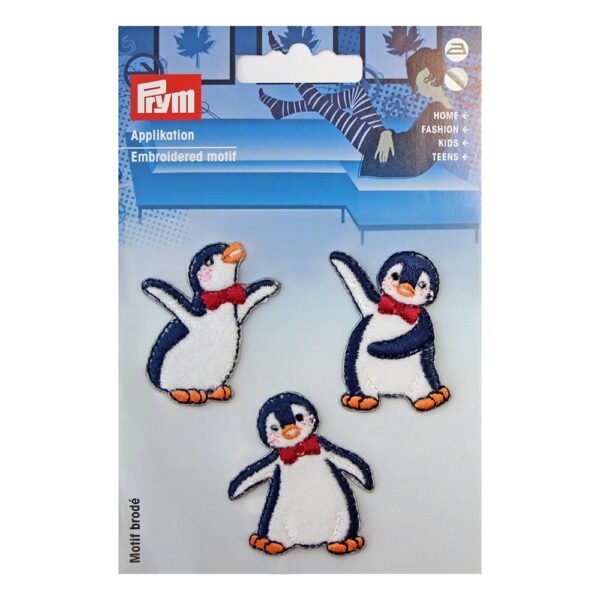 16927.jpg Prym Strykemerke Pingviner blå/hvit