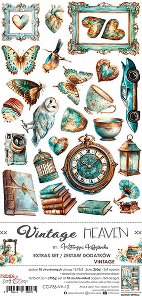16949.jpg Craft O`Clock Vintage Heaven Sett med 18 stk Klippeark