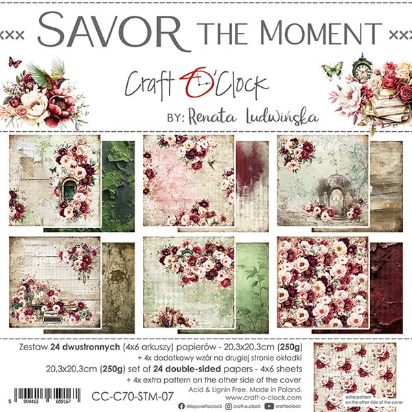 16961.jpg Craft O`Clock Savor the Moment 8X8 Blokk