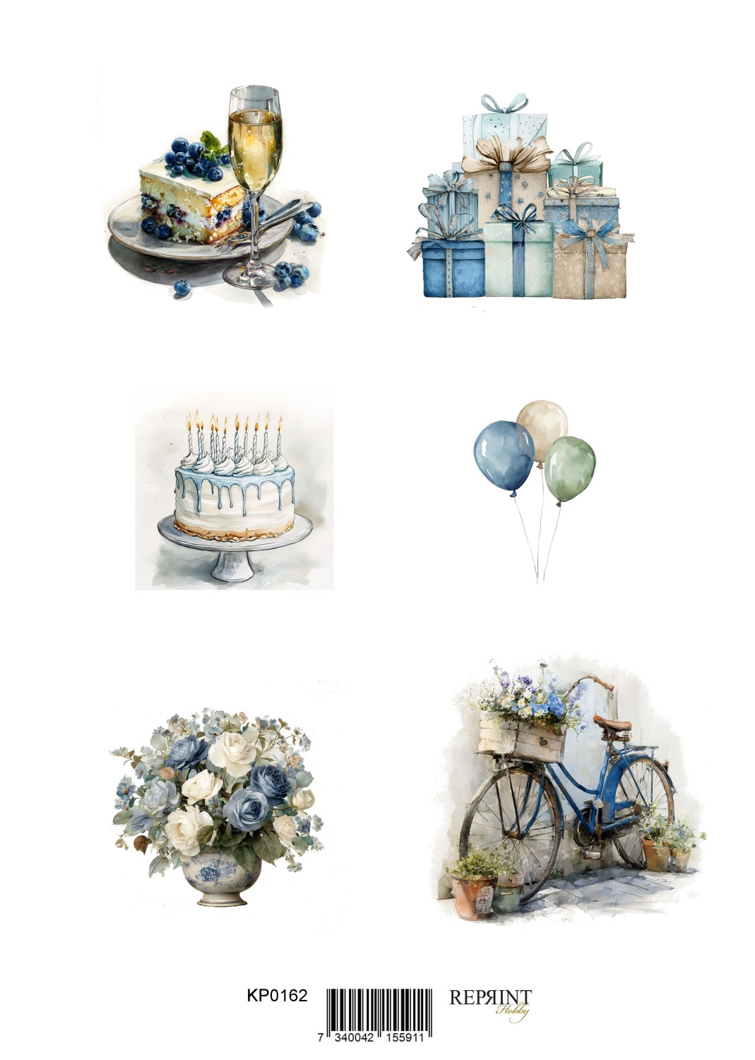 Reprint Motivark Hip Hip Horray A4 - Bilde 1