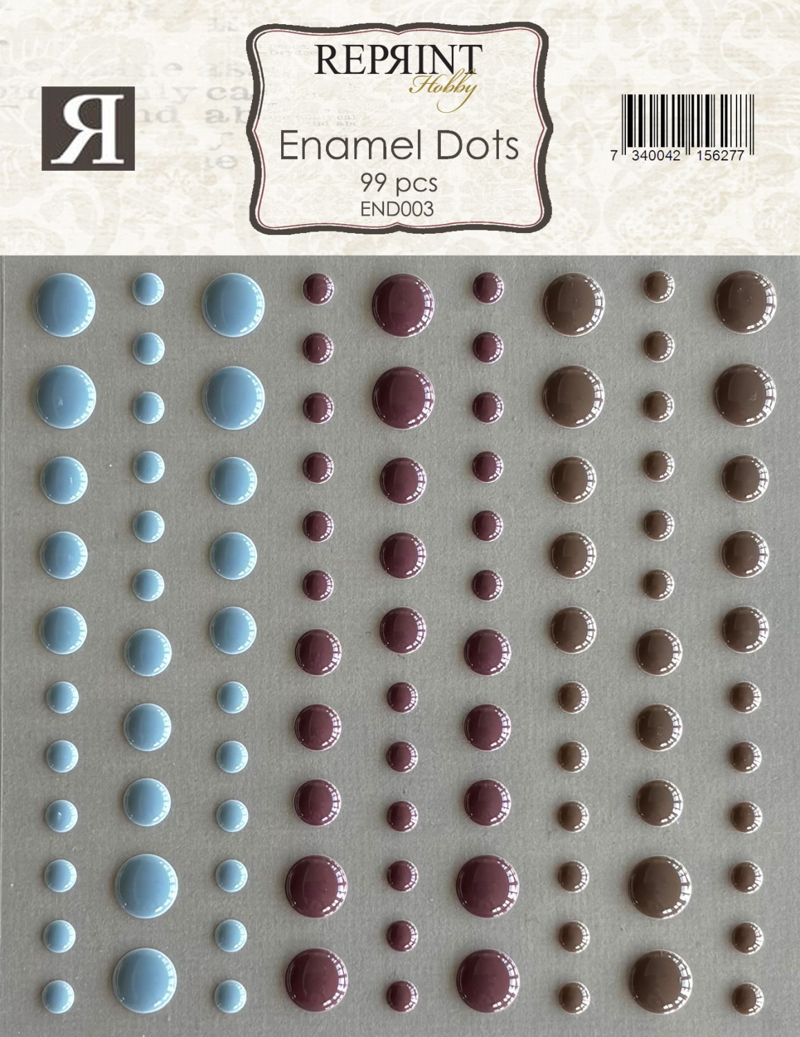 Reprint Selvklebende Enamel Dots 90 stk - Deck the Halls - Bilde 1