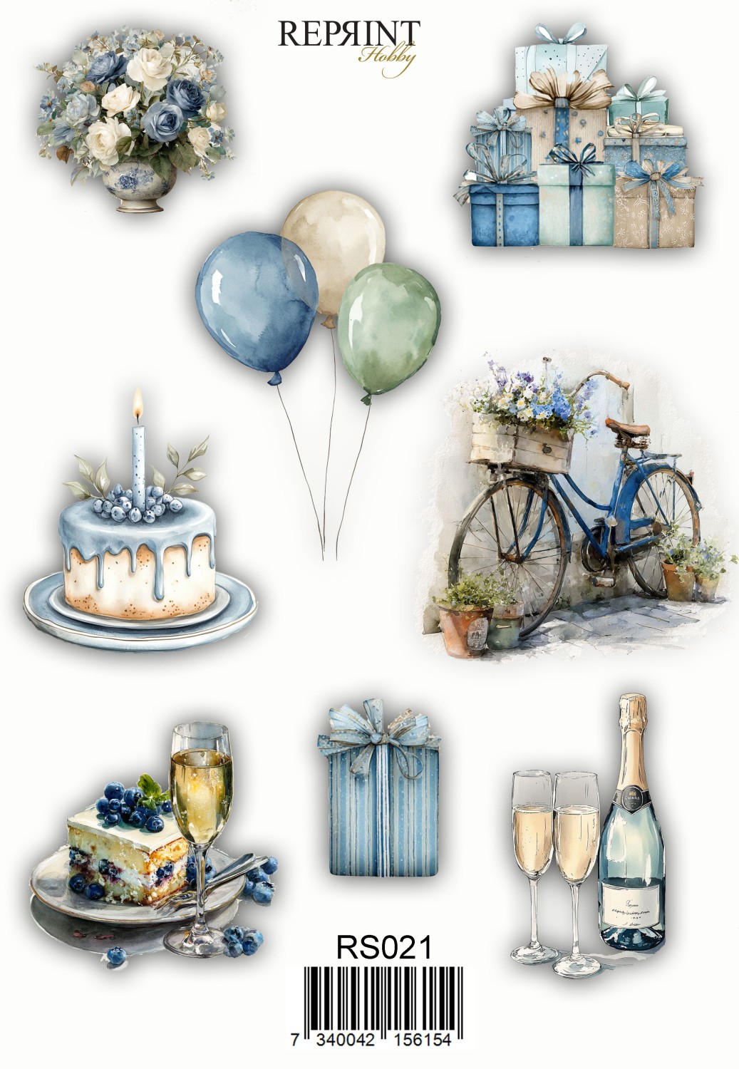 Reprint - Hip Hip Horray - Klistremerker - Bilde 1